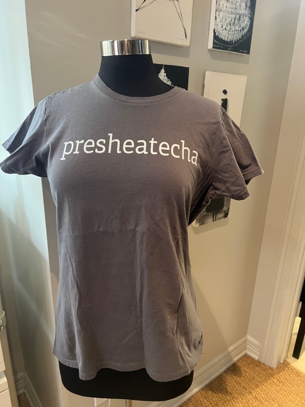 Port and Company Gray "presheatecha" Short Sleeve Tee